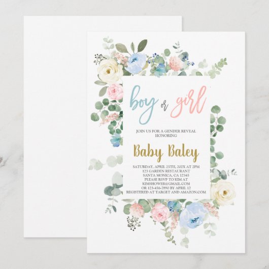 Geslacht Openbare bloeding Kaart (Voorkant / Achterkant)