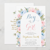 Geslacht Openbare florale Arch Uitnodiging (Voorkant / Achterkant)