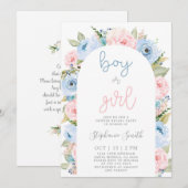 Geslacht Openheid Boho Arch Uitnodiging (Voorkant / Achterkant)