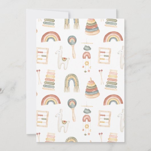 Geslacht Openheid Boho Clothes Invitation Kaart (Achterkant)