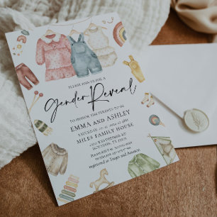 Geslacht Openheid Boho Clothes Invitation Kaart