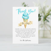 Geslacht over het geslacht Blue Ice Cream Bedankkaart (Staand voorkant)