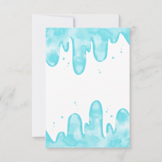 Geslacht over het geslacht Blue Ice Cream Bedankkaart (Achterkant)