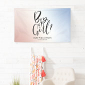 Geslacht over jongens of meisjes Ombre Party Decor Spandoek (Insitu)