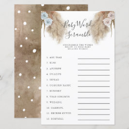 Geslacht Pampas Grass Baby Word Scramble Game