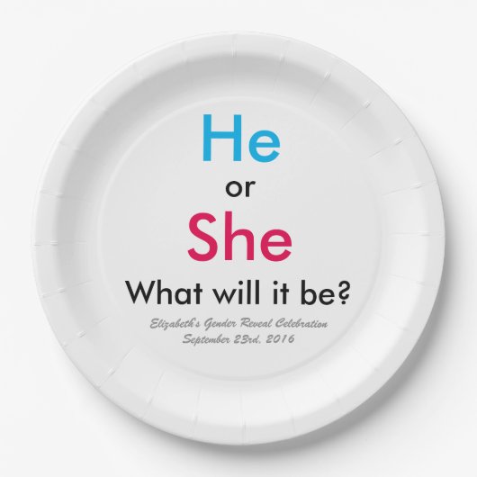 Geslacht Papieren Bordje (Voorkant)