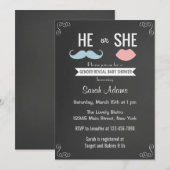 Geslacht partijdig uitnodigingalkbord kaart (Voorkant / Achterkant)