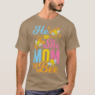 Geslacht Reveal Feest Hij of Zij Moeder Wordt Bij  T-shirt