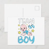 Geslacht Reveal Team Boy Feest Set Briefkaart (Voorkant / Achterkant)