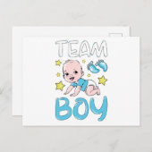 Geslacht Reveal Team Jongen Feest Set Briefkaart (Voorkant / Achterkant)