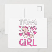 Geslacht Reveal Team Meisje Feest Set Briefkaart (Voorkant / Achterkant)