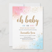 Geslacht Revel Roze Blauw Oh Baby Baby shower Kaart (Voorkant)