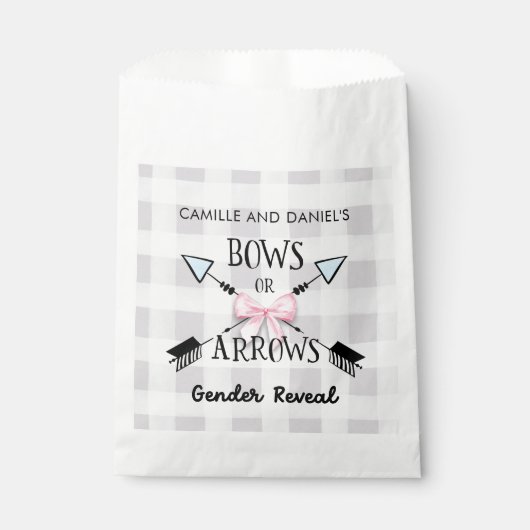 Geslacht Rijen en pijlen Baby shower Bedankzakje (Voorkant)