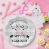 Geslacht Rijen en pijlen Baby shower Papieren Bordje (Feest)