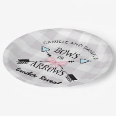 Geslacht Rijen en pijlen Baby shower Papieren Bordje (Gekanteld)