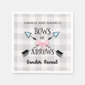 Geslacht Rijen en pijlen Baby shower Servet (Voorkant)