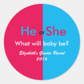 Geslacht Ronde Sticker (Voorkant)