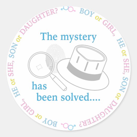 Geslacht Ronde Sticker (Voorkant)