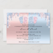 Geslacht Rot Roze Blauwe Baby Twnins Jongen meisje Kaart (Voorkant)