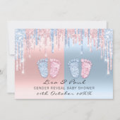 Geslacht Rot Roze Blauwe Baby Twnins Jongen meisje Kaart (Achterkant)