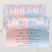 Geslacht Rot Roze Blauwe Baby Twnins Jongen meisje Kaart (Voorkant / Achterkant)