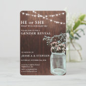 Geslacht Roze blauw babyhout Kaart (Staand voorkant)