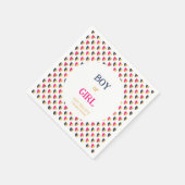 Geslacht Roze Blauw hart onthullen Servet (Hoek)