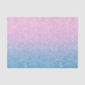 Geslacht Roze Blauw Ombre Glitter Tissuepapier (Voorkant)