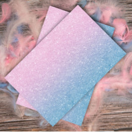 Geslacht Roze Blauw Ombre Glitter Tissuepapier