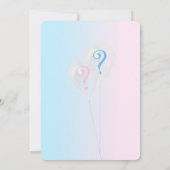 Geslacht Roze Blauwe Balloons Glitter Kaart (Achterkant)