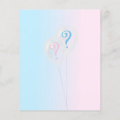 Geslacht Roze Blauwe Balloons Klitter Begroting (Achterkant)