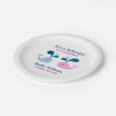 Geslacht Roze Blauwe Groot van een Verrassingsbedr Papieren Bordje (Gekanteld)