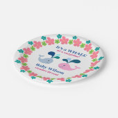 Geslacht Roze Blauwe Groot van een Verrassingsbedr Papieren Bordje (Gekanteld)