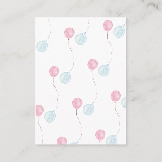 Geslacht Roze Blue Boy Girl Book Request Informatiekaartje (Achterkant)