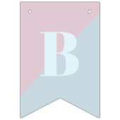 Geslacht Roze en Blauw Modern Baby shower Vlaggetjes (Eerste vlag)