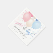 Geslacht Roze en Blauwe ballonnen Servet (Hoek)