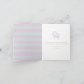 Geslacht Roze en Blauwe Luchtballon onthullen Bedankkaart (Binnen)