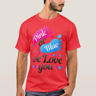 Geslacht Roze of Blauw onthullen We houden van je T-shirt