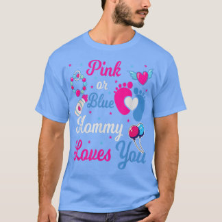 Geslacht Roze of Blauwe mammie houdt van je Baby T-shirt