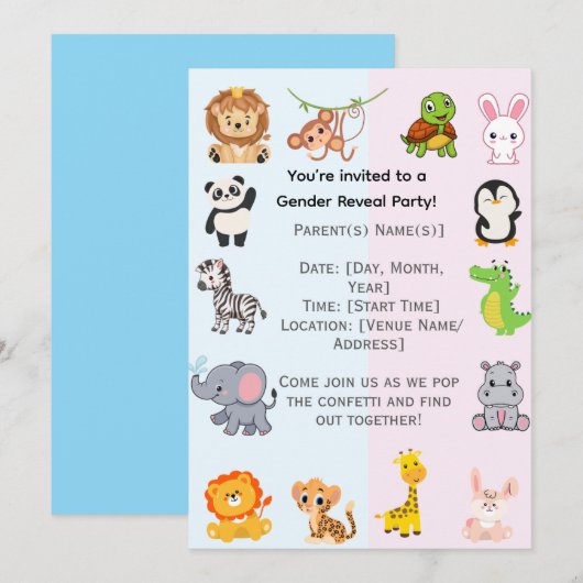 Geslacht Save The Date (Voorkant / Achterkant)