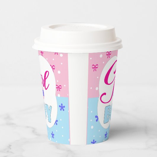 Geslacht Scheermeisje of jongen Papieren Bekers (Links)