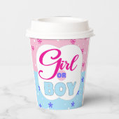 Geslacht Scheermeisje of jongen Papieren Bekers (Achterkant)