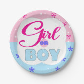 Geslacht Scheermeisje of jongen Papieren Bordje (Voorkant)