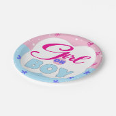 Geslacht Scheermeisje of jongen Papieren Bordje (Gekanteld)