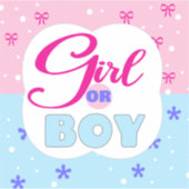 Geslacht Scheermeisje of jongen Sticker (Voorkant)