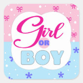 Geslacht Scheermeisje of jongen Vierkante Sticker (Voorkant)