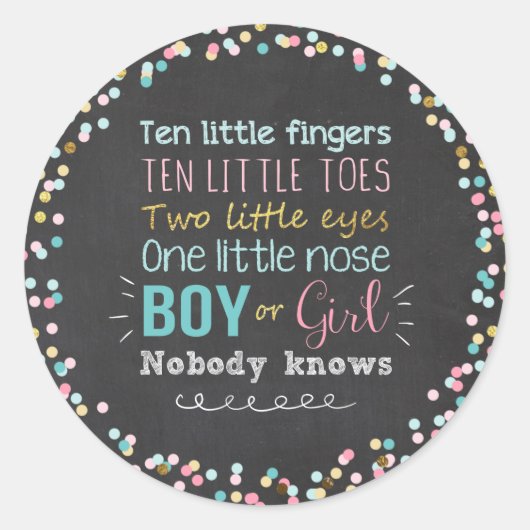 Geslacht stickers Envelope-peuter (Voorkant)