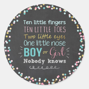 Geslacht stickers Envelope-peuter