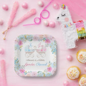 Geslacht Tafel Decor Roze Blauw Papieren Bordje (Feest)