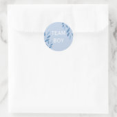 Geslacht Team Boy blauwe waterverf florale Ronde Sticker (Tas)